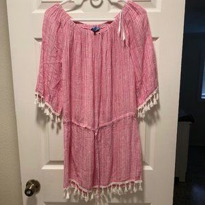 Blue Island •  Tassel Dress: Resort/Beach/Vacation Cover up Size L